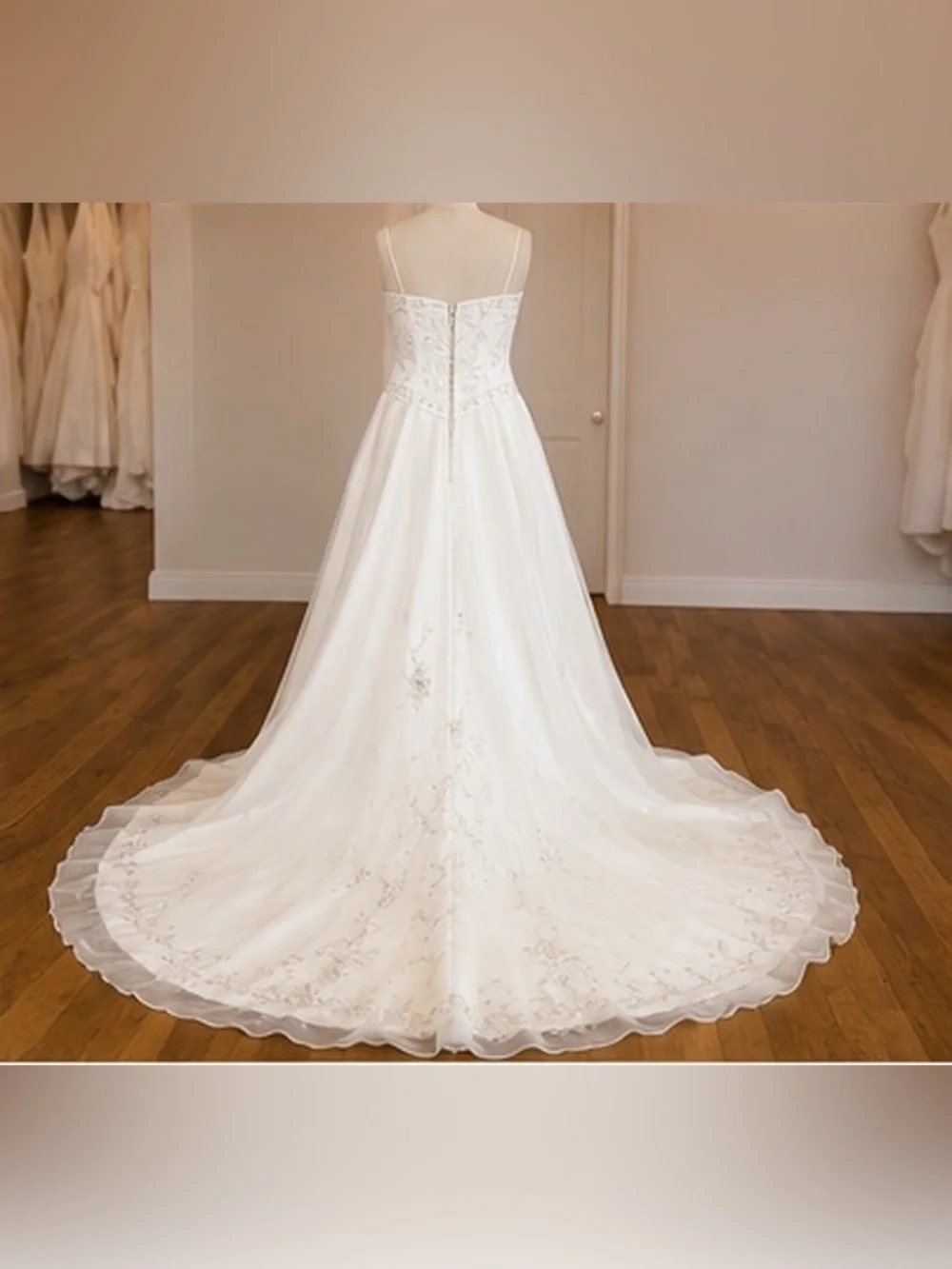 🤍 DaVinci - Elegant Beaded & Embroidered A-Line Wedding Gown 🤍